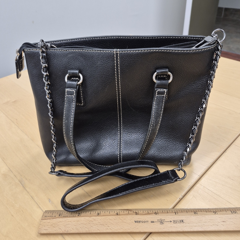 Fossil Black Leather Shoulder Bag